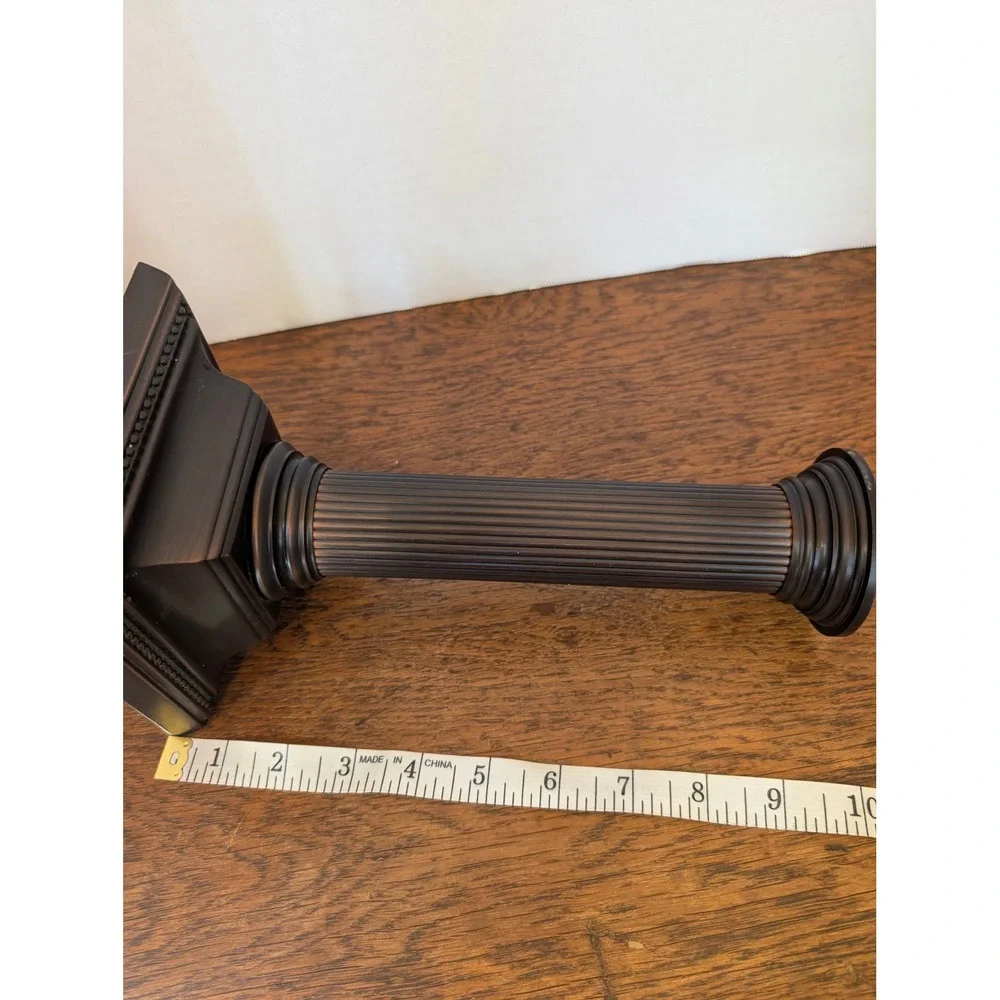Baldwin Smithsonian Candlestick Pair 10in Column Vintage Neoclassical Metal